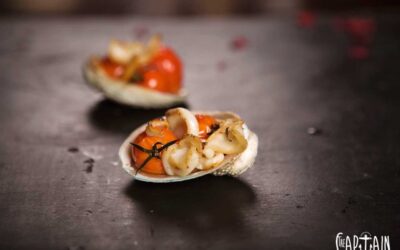 MIGUEL MAESTRE GRILLED ABALONE WITH CONFIT TOMATOES
