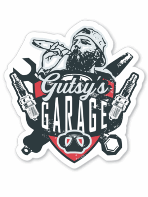 Gutsy’s garage sticker